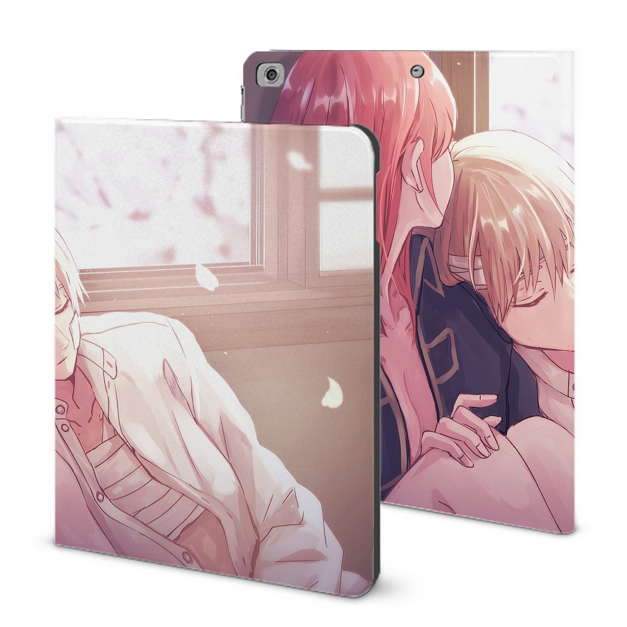 ぎんたま 坂田銀時（さかたぎんとき） 神楽 志村新八（しむら しんぱち） GINTAMA Sakata Gintoki Kagura Shimura Shinpachi IPad ケース ブック型 PUレザー TPU 耐衝撃 軽量 薄型 ペン収納なし 全面保護 IPad 各モデル対応